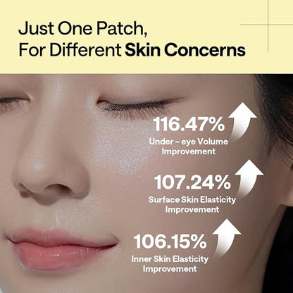 Mediheal Vita Collagen Under Eye Patches for - Korean Hydrogel Eye Pads (60 patches) with 7 Vitamin & 5 Micro Collagen. Moisturizng & Non Irritating Eye Gel Mask. Sealing Cap Included.