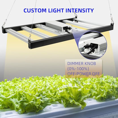 CANAGROW CG1500 LED Growing Lights for Indoor Plants 4x2ft Coverage with High Yield Diodes, Sunlike Full Spectrum Dimmable Plant Lamps for Hydroponic Indoor Seeding Veg Bloom Greenhouse