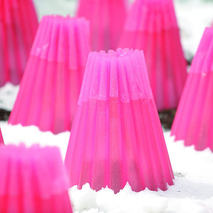 Kozy Coats Insulating Plant Protector | Gardening Teepees for Young Tomatoes, Cucumbers, Peppers and Eggplants Plant Insulators Protection | Highly Durable & Reusable | Red- Set of 3