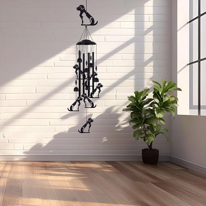 Dog and Cat Wind Chimes Decor, Mobile Blessing Wind Bells Decorate, Sympathy Wind Catcher, Memorial Gifts for Mom,Grandma,Woman,Dog Cat Lovers(Outside/Indoor/Home/Room/Porch/Yard/Garden Decoration)
