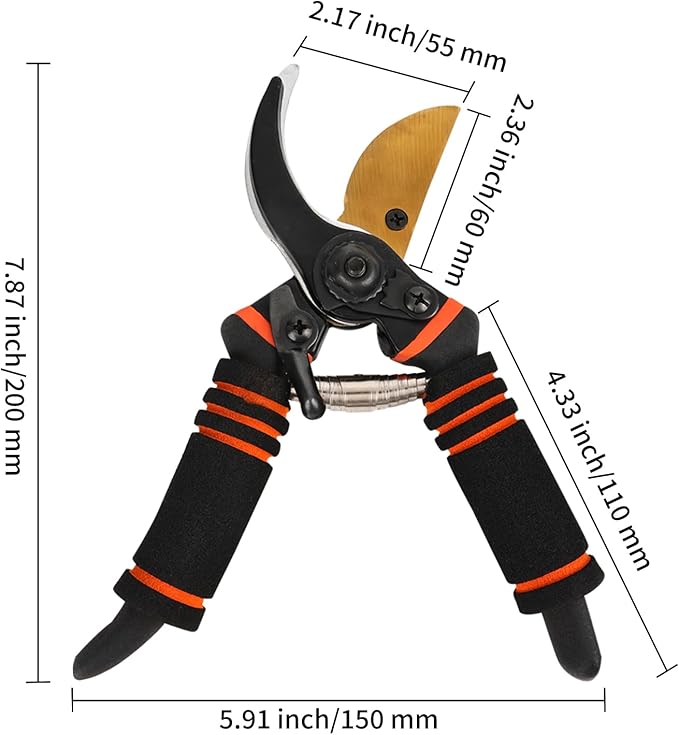 Gardening pruning shears, premium gardening pruning shears as sharp as a razor, heavy-duty gardening scissors — they can perfectly cut through anything in your yard.