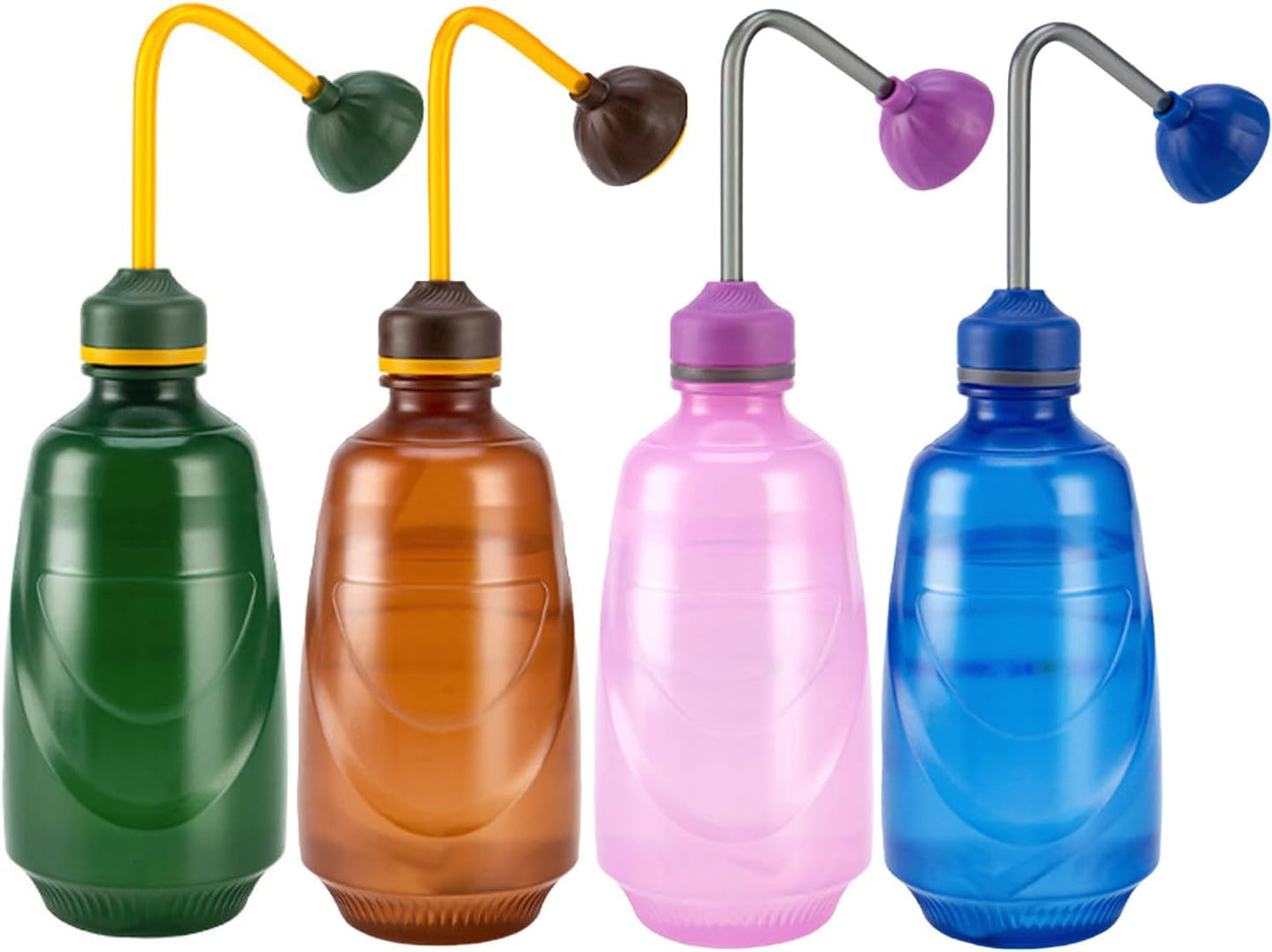 4 Pack Watering Can for Seedlings, Small Watering Can for House Plant Garden Flower 15oz/0.45L (Brown)