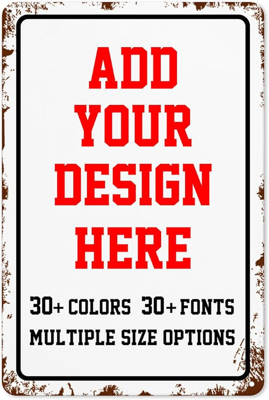 Custom Signs Outdoor，8x12 Personalized Metal Parking Signs For Business,Intersection Signs,Road Signs,Outdoor Garden Signs,Workplace,Office,Home,Hazard Decorative Signs., Vintage-Vertical