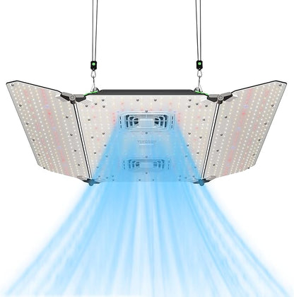VIVOSUN AeroLight Wing AW400, Tunable Spectra, LED Grow Light 400W with Integrated Circulation Fan, App Compatible, Used with Controller E42A/E25 to Achieve More Functions