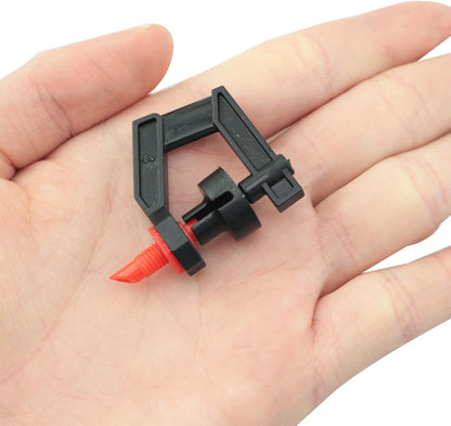 25PCS G Type 360 Degree Micro Rotating Tripod Nozzle Auto Rotating Greenhouse Watering Misting Nozzle For Fruit Trees Shrubs Flowers Garden Irrigation