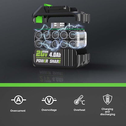 Leaf Blower Cordless - Lightweight Electric Handheld Blower with Battery and Charger, 3 Speed Mode, Blowers for Lawn Care, Patio Cleaning, Dust Cleaner (Dark Green)