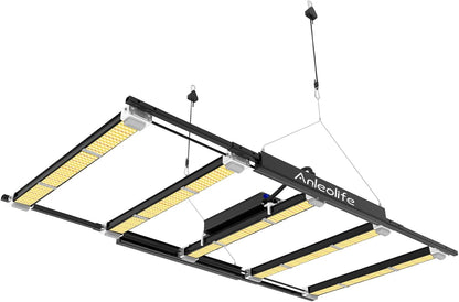 A ANLEOLIFE Stretchable LED Grow Lights with Samsung LM301H EVO Diodes 300W Full Spectrum Dimmable 3x4ft Coverage Bar Style Growing Lamp for Indoor/Tent Plants