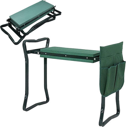 HOSTIC Gardening Workseats Garden Kneeler Seat Portable Foldable Garden Foam Pad Bench with Tool Bag