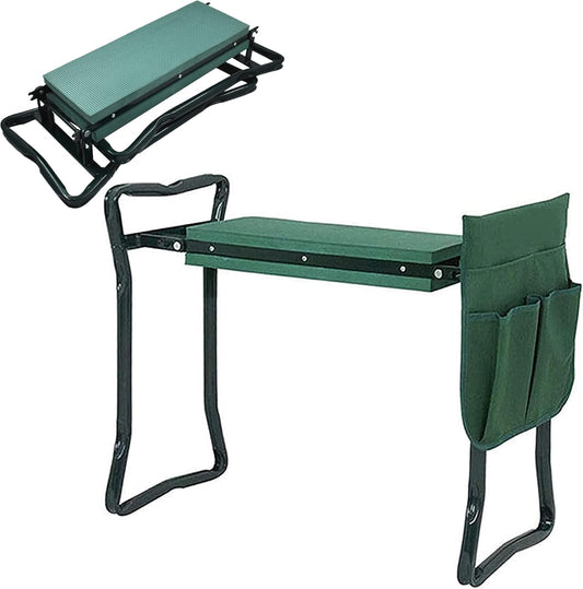 HOSTIC Gardening Workseats Garden Kneeler Seat Portable Foldable Garden Foam Pad Bench with Tool Bag