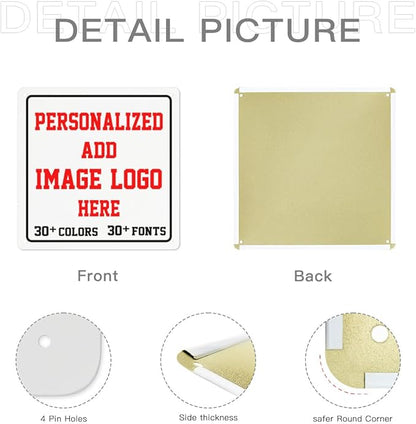 Custom Signs Outdoor，12x12inch Personalized Metal Parking Signs For Business,Intersection Signs,Road Signs,Outdoor Garden Signs,Workplace,Office,Home,Hazard Decorative Signs.