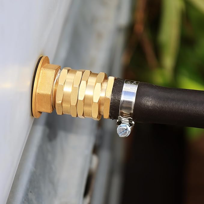 UNWAVER Solid brass Garden Hose Fittings female Connectors Adapter Heavy Duty brass double female faucet leader coupler dual water hose connector(3/4"GHT) 2 Pcs