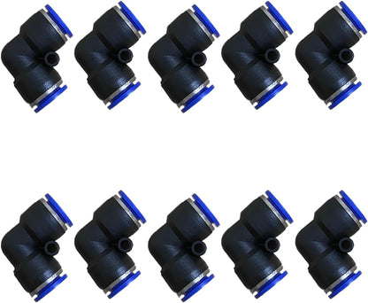 10mm Od Air Line Elbow Union, Push To Connect Air Fittings, Push Elbow Push Air Fitting (10 Pack)