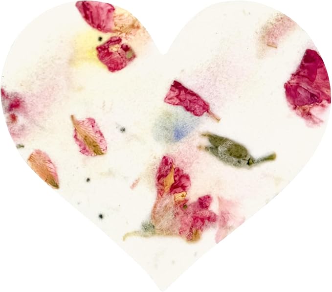 Heart Seed Paper – 50pcs Large Pink Plantable Wildflower, Writable & Plantable Gift for Moms, Plant Lover, & Teachers, Ideal for Weddings, Baby Shower, Memorial, & Celebrations
