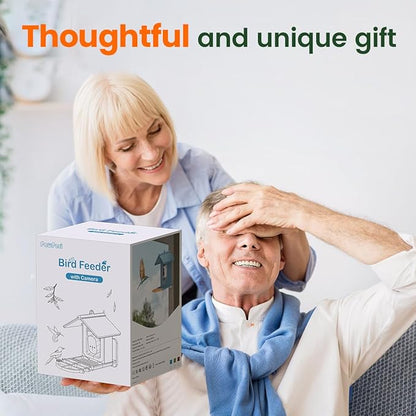 Bird Feeder with Camera 2.5K HD Live Video, AI Bird Identifier, 5MP Photos, 7W Solar Powered & 4000mAh Battery for Wall/Mount/Hang (Green)