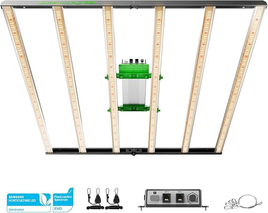MARS HYDRO FC6500 730W Samsung LM301H EVO LED Grow Light 5x5, 1530Pcs Diodes with Smart Control Function, 730W Full Spectrum Foldable Dimmable Daisy Chain Grow Lights Bar for Indoor Growing