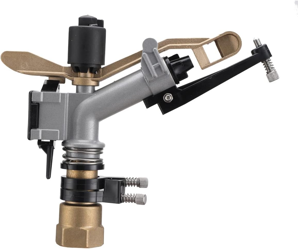 1" Agriculture IrrigationSprinkler Gun Sprinkler Large-Area Irrigation Spray Gun Garden Farm Watering Sprinkler 360° Adjustable Watering for Farms, Orchards, Tea Gardens, Forestry,Pack of 2