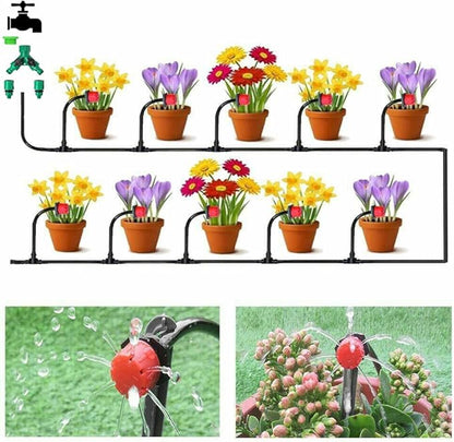 (50Meters+186pcs Set) Drip Irrigation Set DIY Garden Automatic Watering Watering Device Garden Greening Automatic Irrigation System (50M kit)