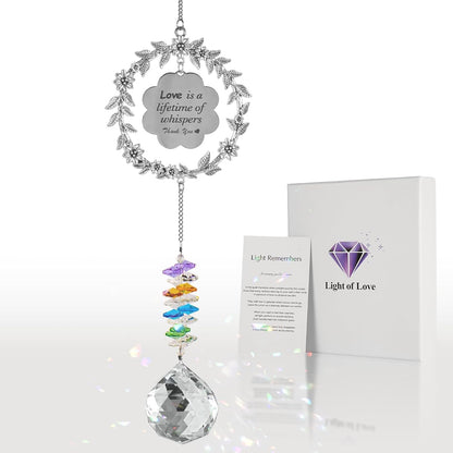 Memorial Gifts for Loss of Loved One,Clear Crystal Ball Grief Suncatcher,Rainbow Sympathy Bereavement Gifts,Idea for Loss of Mom Dad Baby Brother Friend Pet