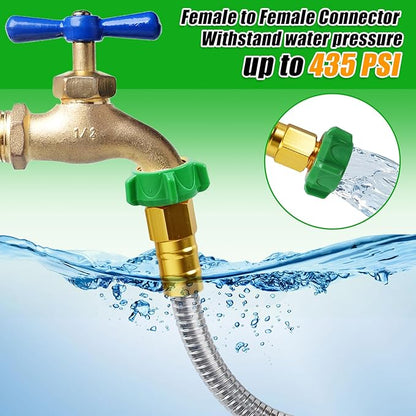 Short Garden Hose with Female to Female Connector, 3ft Metal Leakproof Hose for Hose Reel (3ft)