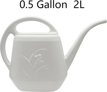 Watering Can for Home Garden - White Color - 1/2 Gallon