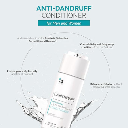 DS Labs Dandrene Dandruff Conditioner, 205mL - for Itchy, Flaky Scalp, Moisturizing Conditioner with Aloe Vera, Supports Scalp Health & Oil Control, For Seborrheic Dermatitis & Psoriasis