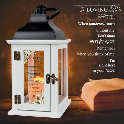 Memorial Lantern - Bereavement Sympathy Gifts for Loss of Loved One Memorial Gifts for Loss of Mother Loss of Father Remembrance Gifts