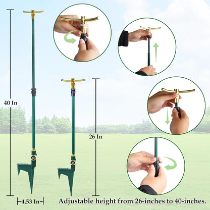 2 Pack 3-Arm Garden Sprinkler, 360 Degree Rotation Garden Water Sprinklers, High-Rise Lawn Sprinkler, Lawn Watering Irrigation System