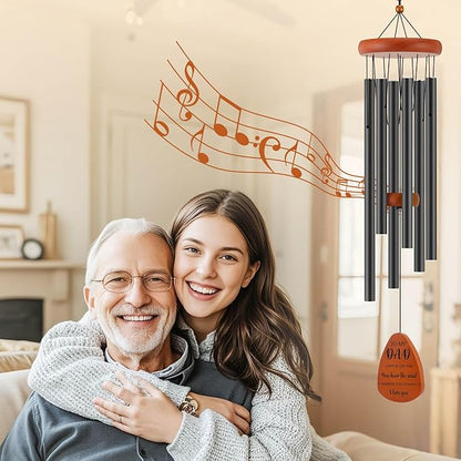 Dad Birthday Gifts from Daughter Son, Dad Gifts for Birthday, Fathers Day, Thanksgiving, Christmas, 32 Inch Wind Chimes Gift for Home Decor