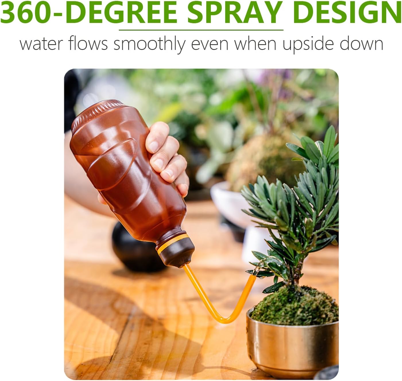 Watering Can,Squeeze Bottles Succulent,Squirt Irrigation Bottle Squeeze Sprinkling Can Plastic Wash Plant Bottle House Plant Garden Flower 0.45L (Pink)