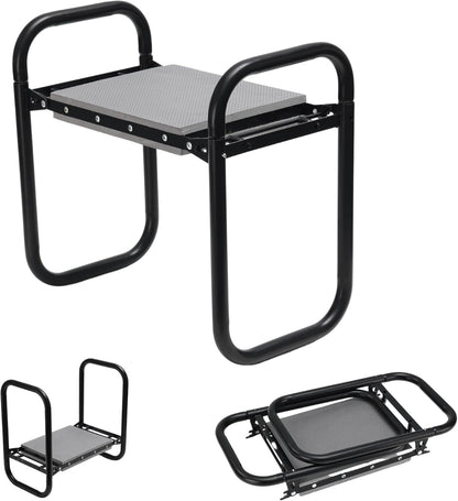 Padded Foldable Garden Kneeler and seat, Sturdy-2 in 1 Garden Stool with Cushion, Portable Gardening Tool for Outdoor use，Ergonomic Stool for Gardening with Durable Support,