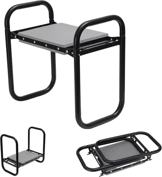 Padded Foldable Garden Kneeler and seat, Sturdy-2 in 1 Garden Stool with Cushion, Portable Gardening Tool for Outdoor use，Ergonomic Stool for Gardening with Durable Support,