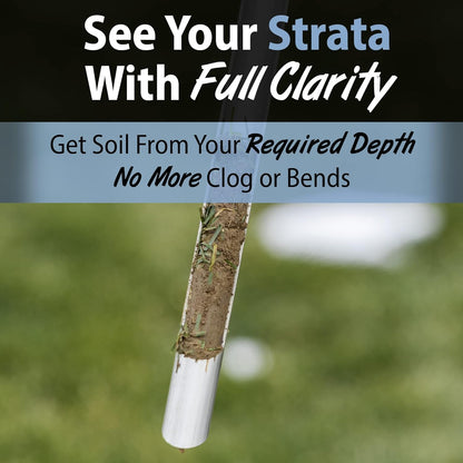 Soil Probe with Small Soil Sampler Bags. 20" Soil Sample Probe Rod. Patent Pending Ground Probe Design for Tidy Strata in Soil Test Sampling.