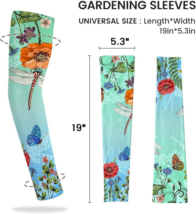Gardening Sleeves Farm Sun Protection Arm Cooling Sleeves Thorn Proof Garden for Women Men with Thumb Hole