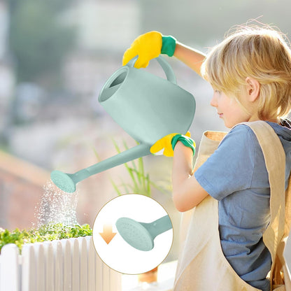 Watering Can - for Indoor and Outdoor House Plant Garden - with Long Spout - 1/2 Gallon - Light Green
