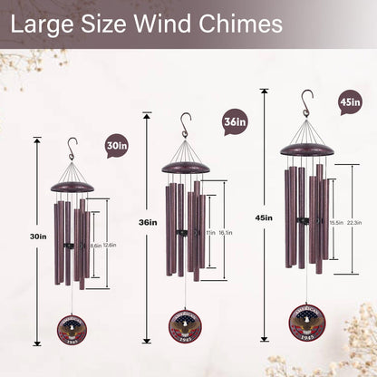 Personalized Wind Chimes for Military, Memory Gifts for US Veteran, Memorial Wind Chimes for Loss Loved One, Sympathy Gifts for Loss Soldiers Navy, Army, Air Force