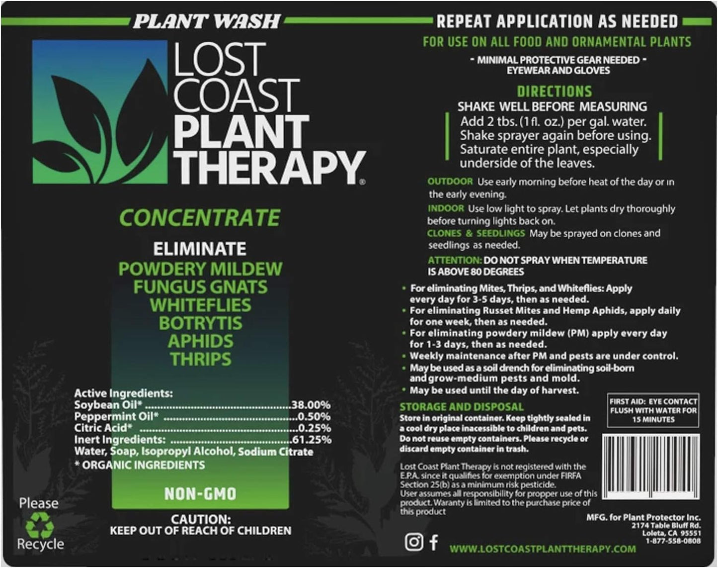 Plant Wash Lost Coast Plant Theraphy Concentrate 32 floz (Packaging May Vary)