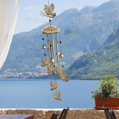 Wind Chimes for Outside, Metal Wind Chimes House Outdoor Decor for Garden Backyard Front Porch Patio, Mom Women/Men Birthday House Warming Gifts, Hummingbird Windchimes