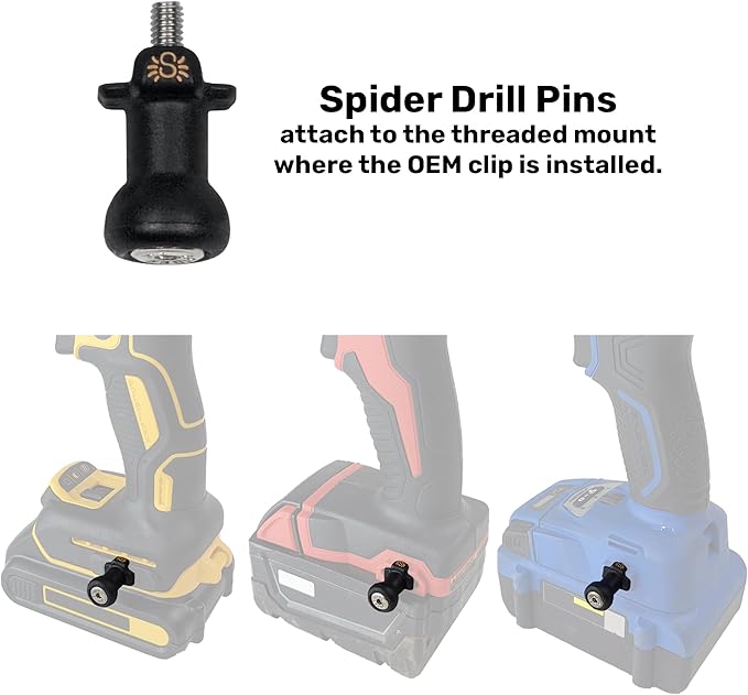 Spider Tool Holster - Improve The Way You Carry Your Power Drill, Driver, Multitool, Pneumatic, Multi-Tool and More on Your Belt - Compatible With All Major Tool Brands
