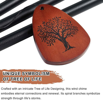 Wind Chimes for Outside, 32" Memorial Wind Chimes for Loss of Loved One Mother Father, Memorial Sympathy Gift Outdoor Garden Patio Decor, Bereavement Gift for Loss of Mom Dad (Classic Black)