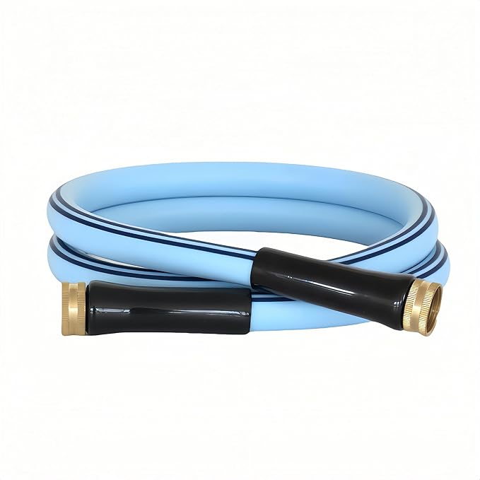 Atlantic Female to Female Heavy Duty Garden Hose 6 ft x 5/8 Inch Blue Color, Short Connection Leader Hose.