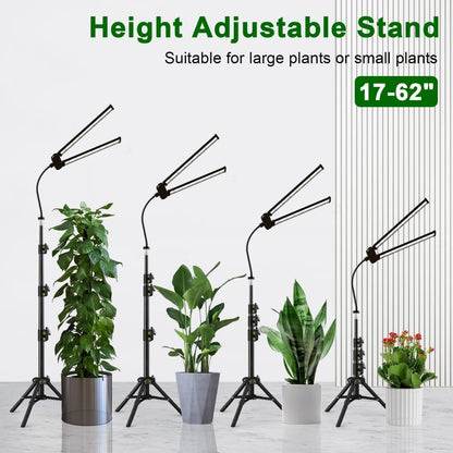 Plant Grow Light with Stand,Super Bright 6000K White Full Spectrum Floor Growing Lamp with Rotatable Light Head & Height Adjustable 17-62" for Indoor Large Tall Plants,Dimmable & Auto Timer 4/8/12H