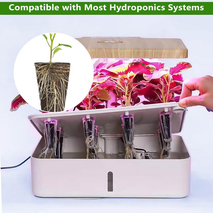 kathson 100PCS Grow Sponges for Hydroponics,Garden Cube Grow Sponges,Replacement Garden Seed Starter Pods Hydroponic Growing System,Hydroponics Sponge Kit with 10 Plant Labels and 1 Tweezer