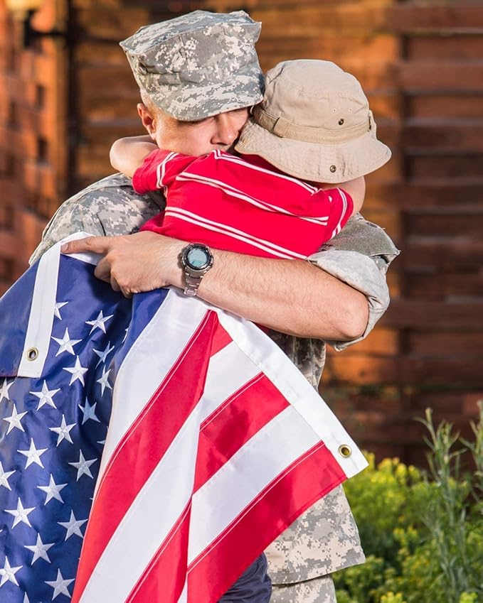 6x10 American Flag Outdoor Heavy Duty, US Flag 6x10 ft, USA Flag with Embroidered Stars and Sewn Stripes Brass Grommets