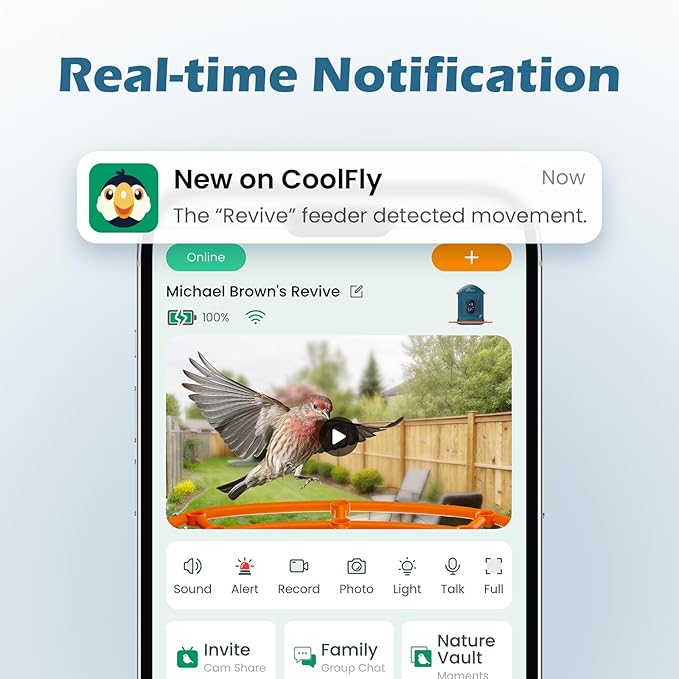 Smart Bird Feeder with Camera, 2K HD Birdwatching Camera with AI Identify Bird Species & Solar Panel, Auto Video Capture & Instant Notifications, Ideal Gifts for Lover, Deep Blue