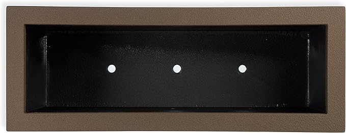 PolyStone Milan Tall Modern Outdoor/Indoor Rectangular Trough Planter, 17" L X 46" W X 19" H, Lightweight, Heavy Duty, Weather Resistant, Polymer Finish, Commercial and Residential (Chocolate Brown)