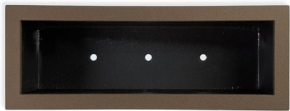 PolyStone Milan Tall Modern Outdoor/Indoor Rectangular Trough Planter, 17" L X 46" W X 19" H, Lightweight, Heavy Duty, Weather Resistant, Polymer Finish, Commercial and Residential (Chocolate Brown)