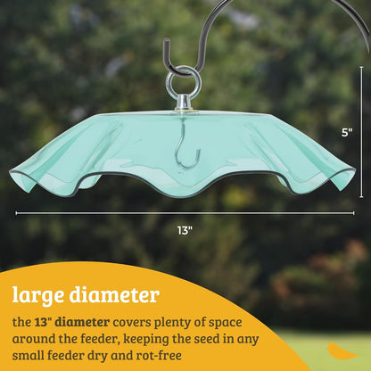 Birds Choice WGYELLOW Weatherguard, Weather-Resistant Acrylic Bird Feeder Weatherguard, 13", Yellow…