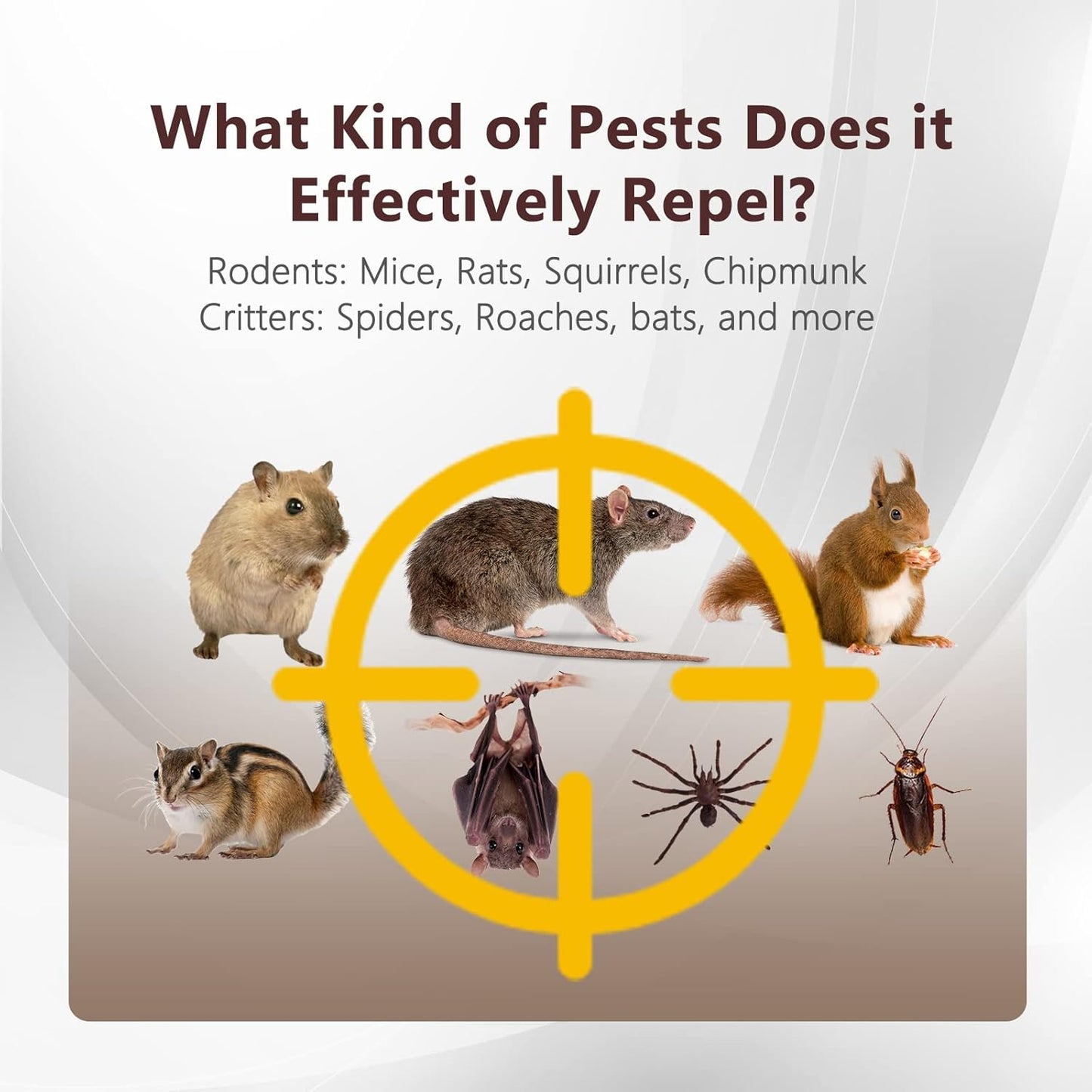 Mice Rat Repellent for House Squirrel Repellent Rodent Ultrasonic Pest Mice Repellent Indoor Mouse Deterrent Attic Garage Basement Crawlspace