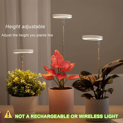 yadoker Plant Grow Light, LED Growing Light Full Spectrum for Indoor Plants,Height Adjustable, Automatic Timer, 5V Low Safe Voltage,Idea for Small Plant Light