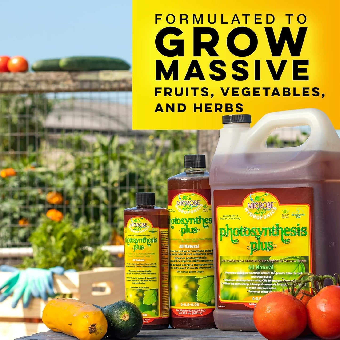 Microbe Life Hydroponics pH Control Kit with pH Up and Down for Stability, 16 oz Bottles, 4 oz Sample of Premium Liquid Nutrients